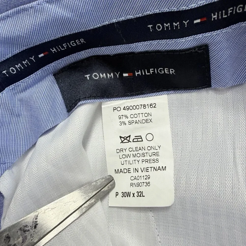 Tommy Hilfiger Modern Fit 2 Piece Set Suit Blazer 36R Pants 30x32 Light Blue